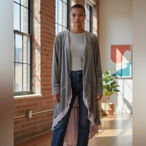 R.Vioimos Gray Velvet Duster